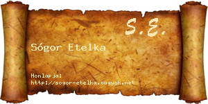 Sógor Etelka névjegykártya